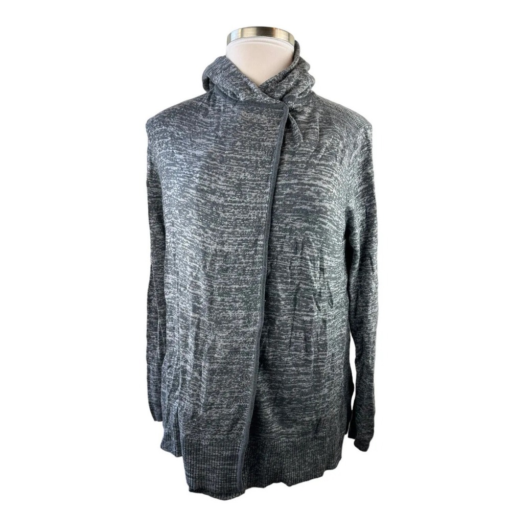 Lululemon Peace of Mind Wrap Hooded Cardi Heathered Dark Slate Silver Spoon Gray - Picture 7 of 10